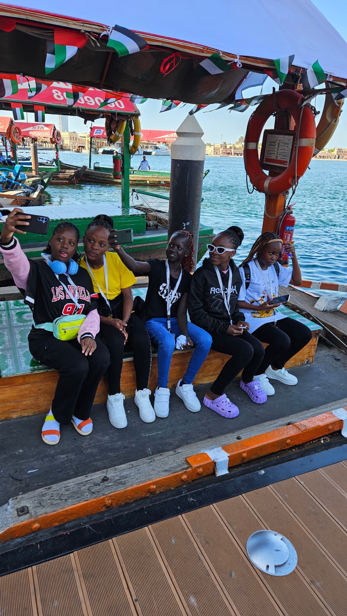 Pupils exploring Dubai Creek during the educational tour